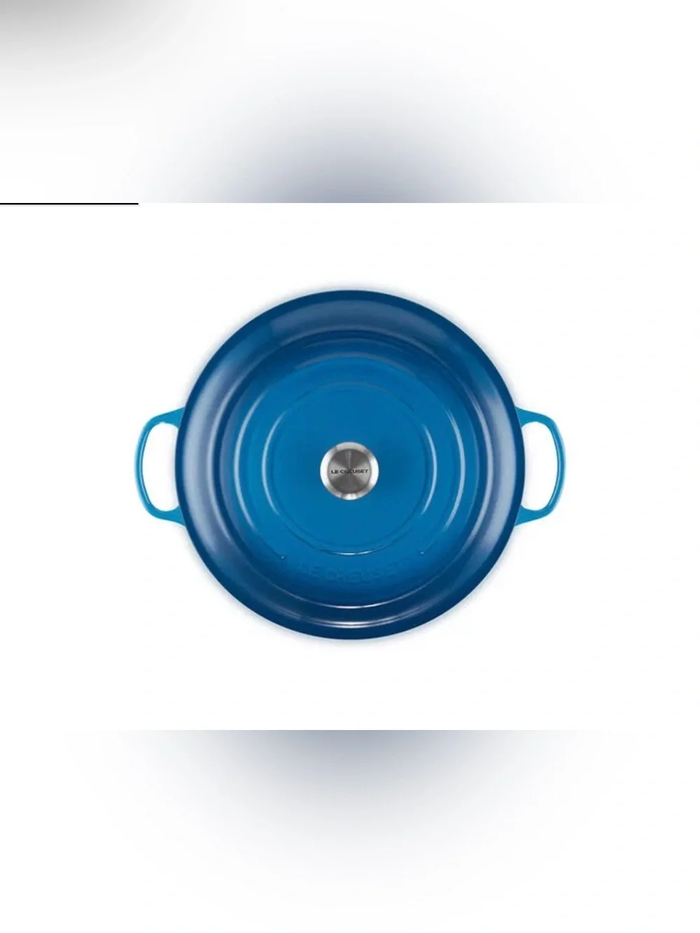 π Le Creuset Signature Round Dutch Oven #22 β Marseille Blue β n w o tπ - Picture 4 of 8